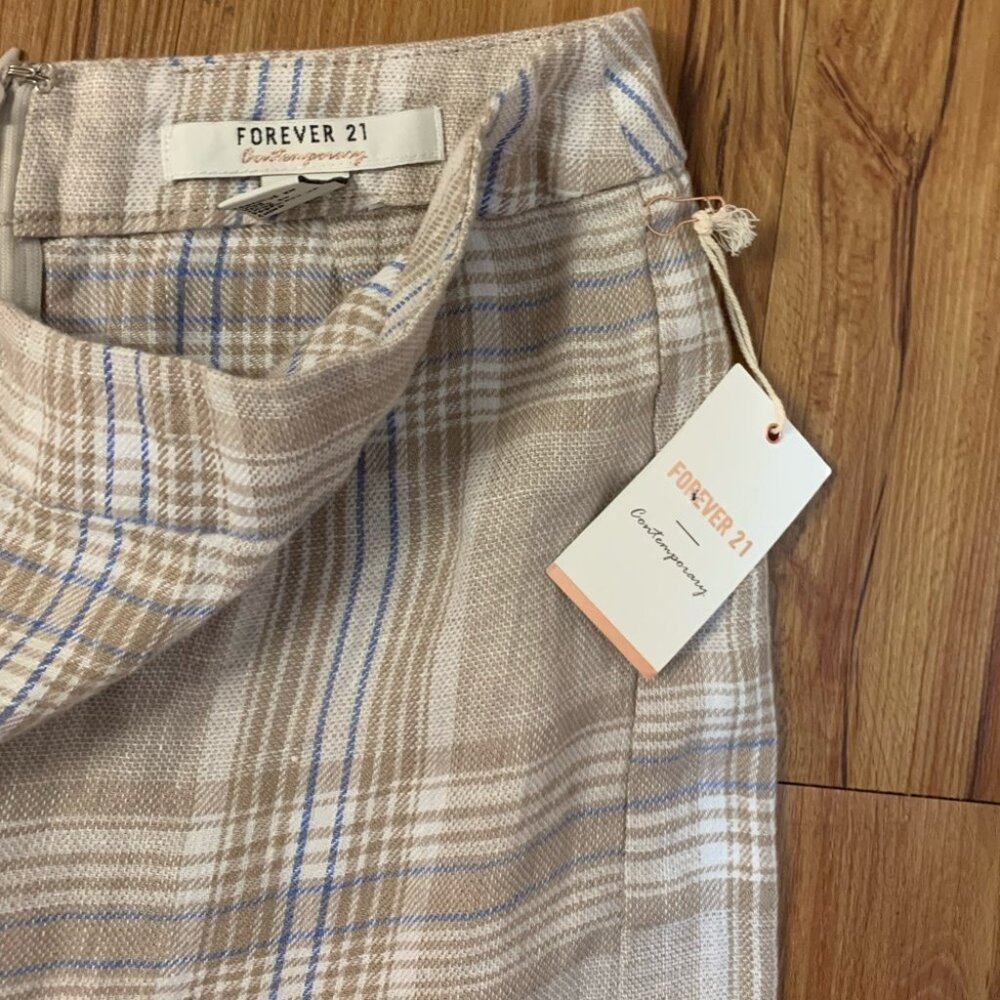 Forever 21 Contemporary Mini 100% Linen Skirt - Picture 4 of 9